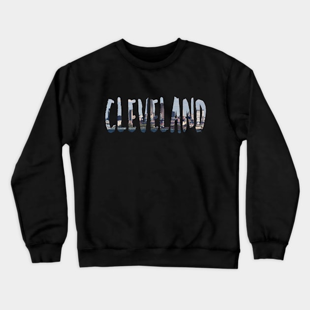 Cleveland City Skyline Crewneck Sweatshirt by swiftscuba